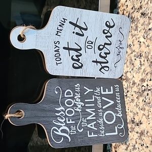 Set of 2 - kitchen signs